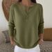 Women's Knitted Button V Neck Sweater Solid Color Autumn Winter Casual Fashion Cross Border European American New Style 2026 Christmas_ecoleips.com