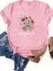 European And American Cross-border Foreign Trade Wholesale Women's Floral Round-neck Plus-size Short-sleeve T-shirt Tops_ecoleips.com