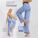 Women's High-Waisted Jeans – Trendy Loose Fit Denim Pants For Tall Women – Comfortable Cotton Casual Trousers (Sizes 25-32, Blue)_ecoleips.com