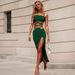 Voya Women's Sexy Fashion Set Summer New Strapless Top Half Skirt Two-piece Set_ecoleips.com
