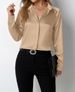 Women's Clothing Women's Satin Imitation Silk Blouse Satin Top For Formal & Casual For Women Top Spring Summer_ecoleips.com