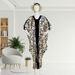 Muslim Patchwork Printed Robe Hot Sale Loose Printed Sequined V Neck Dress_ecoleips.com