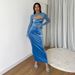 Women's Clothing autumn women's new plush mesh splicing nightclub style hollow long skirt slim dress_ecoleips.com