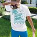 KEEVICI Hawaiian Beach T Shirts For Women Hibiscus Flower Palm Tree Shirt Tropical Graphic Tees Summer Beachy Vacation Tops_ecoleips.com