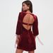 Women's New Hot Girl Solid Color Cuff Tie‑Up Open Back Sexy Slim Fit Bodycon Mini Dress_ecoleips.com