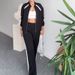 Women's Casual Two-Piece Set Spring Stripe Color Block Lounge Pants Outfit - Comfortable Stretchy Polyester Jogger Suit For Sports Travel Daily Wear_ecoleips.com