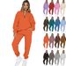 "Urban Ease Zip-Up Hoodie & Pants Set – Women's Long-Sleeve Cotton Blend Lounge Wear (S-XXXL, 9 Colors) – From Coffee Run To Casual Cool"_ecoleips.com