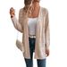 2024 European And American Women's Fashion V-neck Cross-border Autumn/Winter New Elegant Cardigan_ecoleips.com