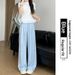 Aria Basics Nai Fu Yamamoto Women's Summer Thin Loose-fitting Casual Pants For Petite Women, With Elastic Waist And Ice Silk Wide_ecoleips.com