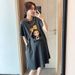 Maternity Summer Dress 2024 New Fashion Casual Sweet Age Reduction Loose Large Size Small T-shirt Skirt_ecoleips.com