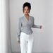 European And American Cross-border 2026 Spring New Patterned Shirt-style Irregular Metal Buckle Strap Top For_ecoleips.com