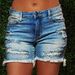 Women's Clothing Ripped Raw Edge Denim Shorts Ladies Hot Pants_ecoleips.com