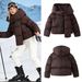 Women's Detachable Scarf Hooded Puffer Coat –Winter Fashion, Warm Quilted Jacket For Streetwear & Travel_ecoleips.com