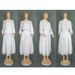 Vintage-Inspired Lace Trim Blouse & Flared Skirt Set Romantic Puff Sleeve Dress Outfit (Polyester Blend, Geometric Embroidery, Plus Size Inclusive)_ecoleips.com