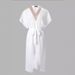 2023 European And American Summer Fashion Mature Women's Lace Trim V-neck Tie Split Casual Dress_ecoleips.com