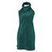 2022 Summer European And American Halter Neck Short Satin Sexy Slim Fit Sleeveless Elegant Fashion Bodycon Dress Women's_ecoleips.com