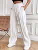Women's Clothing Casual Fashion Sweatpants Drawstring Vertical Stripes Straight Sweatpants Women_ecoleips.com