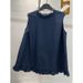 High-End European Goods 2025 Summer New Round Neck Vest Ruffled Blouse Half Skirt Linen Casual Set For Women_ecoleips.com