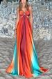 K New Sexy Suspender Gradient Sea Style Dress Beach Long Skirt_ecoleips.com