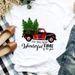 Eurean And American Cross-border Foreign Trade Women's Clothing Christmas Tree Print Round-neck Short-sleeve T-shirt_ecoleips.com