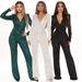 Women's Clothing Sequin Jumpsuit Sequin Sexy Deep V Neck Jumpsuit_ecoleips.com