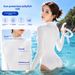 Women's Sunscreen Surf Wetsuit One-piece Swimsuit Zipper Long Sleeve UPF50 + High Elastic Sports Swimsuit_ecoleips.com