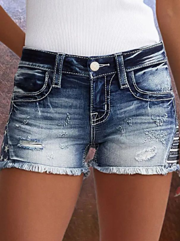 Women's Clothing Three Quarter Pants Denim Shorts Women's Sexy Slim Fit Shorts_ecoleips.com