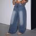 Women's Raw Edge Design Loose Wide Leg Jeans Denim Pants Casual Trousers_ecoleips.com