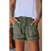 Aria Basics Aria Basics 2023 Summer New European And American Cross-Border Fashion Elastic Waist Drawstring Casual High-Waisted Slimming Denim_ecoleips.com