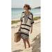 Women's V Neck Striped Dress European American Style Loose Beach Fashionable Casual Clothing 2026 New_ecoleips.com
