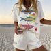 Women's Beach Vacation Casual Printed Shirt And Shorts Suit Relaxed Everyday Wear Comfortable Feshion_ecoleips.com