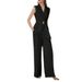 Women’s Clothing spring and autumn new women's clothing French fashion temperament top vest sleeveless V neck waist suit jacket_ecoleips.com