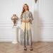 Muslim Women's Robe Embroidered Cloth Printing Hot Diamond Long Skirt Dress Abayas_ecoleips.com