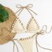European American Style Solid Color Sexy Bikini Two Piece Set Women's Vacation Fashion Swimsuit Cross Border_ecoleips.com