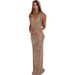 Autumn/Winter Women's Slim Fit Hooded Dress Sexy Backless Deep V Neck Sleeveless Fashionable European And American Style_ecoleips.com