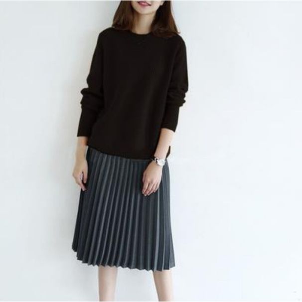 A Laid-Back Autumn And Winter Style Outerwear Knitted Sweater, A Loose, Round-Neck, Versatile Korean Style Pullover Base_ecoleips.com