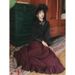 French European Court Sleeve Lace Shirt Striped Long Dress Two-Piece Set Dark Style_ecoleips.com