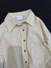 Women's Clothing Early Spring Pinstripe Long Sleeved Shirt Tops For Women In Summer Thin Inner Wear Outer Wear POLO Collar Shirt Sunscreen Jacket_ecoleips.com