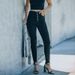 Women's Clothing Spring New Ladies Jeans Solid Color Stretch Leggings_ecoleips.com