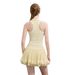 Yoga Suit Women's Quick-drying Breathable, Golf Sportswear Sleeveless Top Mesh Pleated Skirt Fixed Chest Pad_ecoleips.com