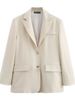 Zatrax2024 European And American Spring New Style Women's Casual Simple Loose Blazer Jacket_ecoleips.com