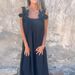 Women's Solid Color Lace Dress - Summer Fashion Dress (European & American Style)_ecoleips.com