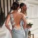 Verve Women's Summer New Off-Shoulder Satin Strap Backless Sexy Slim Evening Gown Long Dress_ecoleips.com