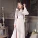 Women's Clothing Half High Collar Dress Female New Long Sleeved Tea Break French Fairy Waist Long Skirt_ecoleips.com