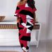 Women's plus Size Geometric Print Two-Piece Set Casual Fashion Skirt And Top Ensemble_ecoleips.com