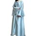 Women's Clothing Middle Eastern Muslim Women Cardigan Two Piece Suit Butterfly Embroidery Diamond Belt Satin Dinner Party Robe_ecoleips.com