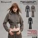 Women's Street Style Retro Washed Sports Detachable Cardigan Hooded Sweatshirt And Flared Slim Fit Trousers Set Outdoor Suit_ecoleips.com