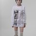 Retro American Gothic Style Women's Top Trendy round Neck Long Sleeve Cross Border Patterned Printed Loose Fit Dark Color_ecoleips.com