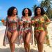 Women's Clothing Women's Style Long Sleeve Printed Two Piece Swimsuit Sun Protection Beach Vacation Bikini Set_ecoleips.com