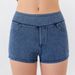 K High Waisted Yoga Denim Shorts For Women, High Stretch Compression Sports, Wearing Fitness Three Quarter Pants For Outdoor Wear_ecoleips.com